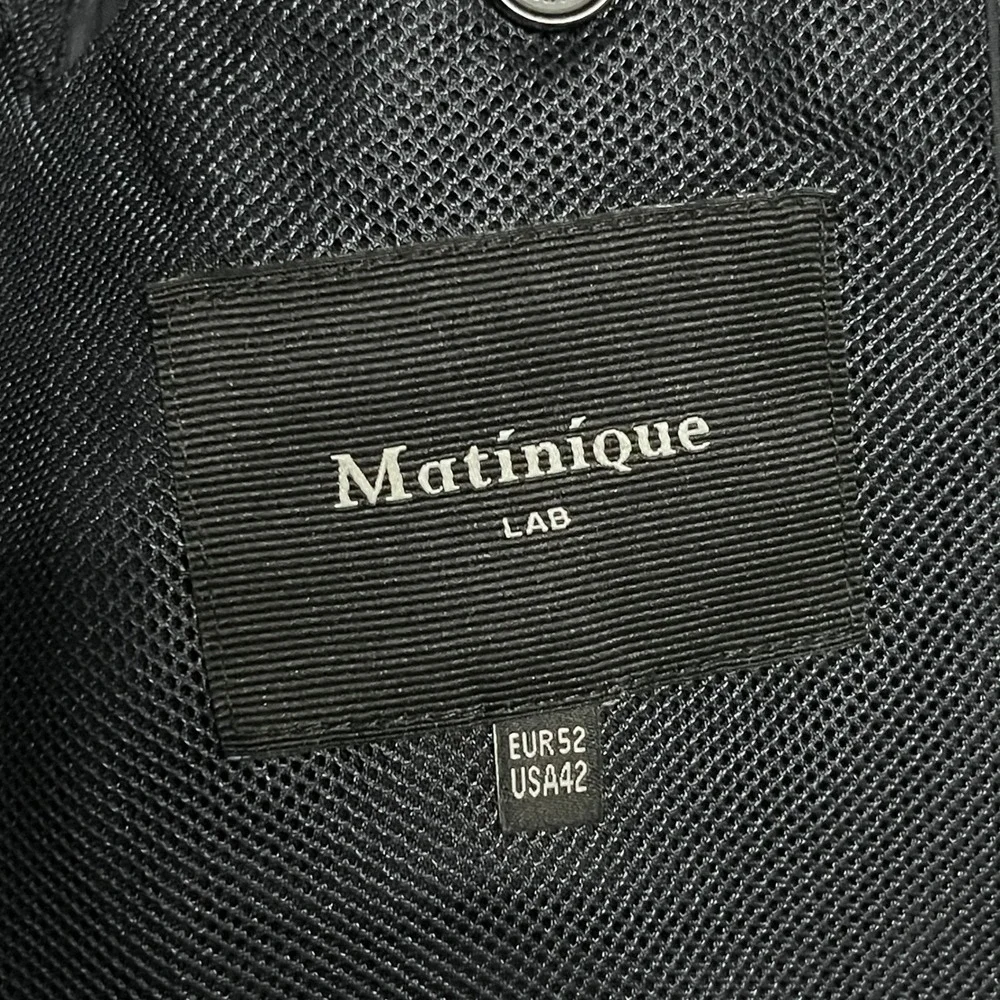 Matinique‎ Lab George Zip Blazer Mens 42 Blue Technical Nylon Hybrid Jacket 3826